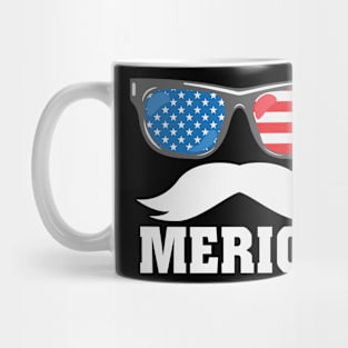 MERICA Mustache Mug